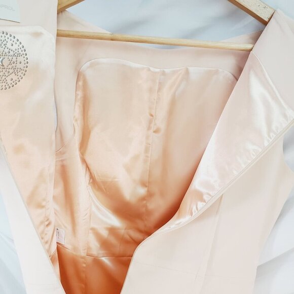 Arzu Kaprol Powder Mini Dress Back Zip Classic Cropped Jacket Set 42 - Picture 11 of 16